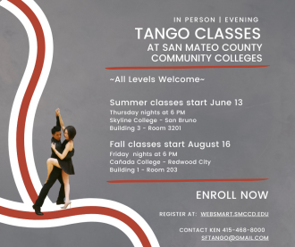 Tango classes at Skyline College
