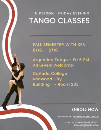 Tango classs at Cañada College